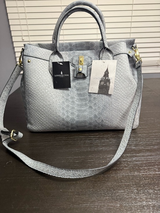 London Fog Handbags - London Fog Satchel Bag “Stone Snake” – NWT - no call outs!